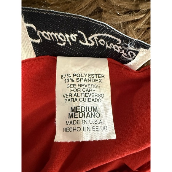 Claudia Richard Women's Red Sleeveless Top Sz M Front Ruffle Accent Casual Party - Picture 10 of 10